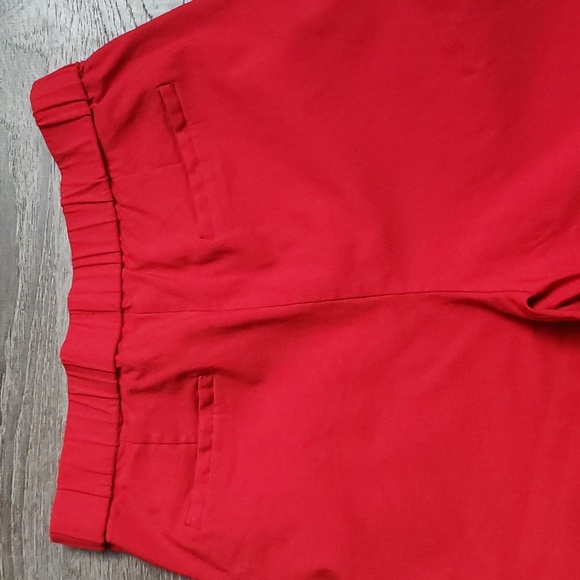 Scoop Cherry Red High Waisted Wider Leg Cropped Trousers Sz 14 - Picture 6 of 13